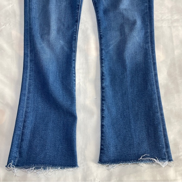 MOTHER- The Hustler Ankle Fray Jeans Grasping at Straws Size 23 Dark Wash Crop - Picture 4 of 9